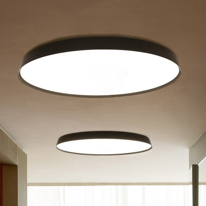 Compendium Plate Flush Mount Lighting Fixtures Luceplan Black 2700K - Warm White