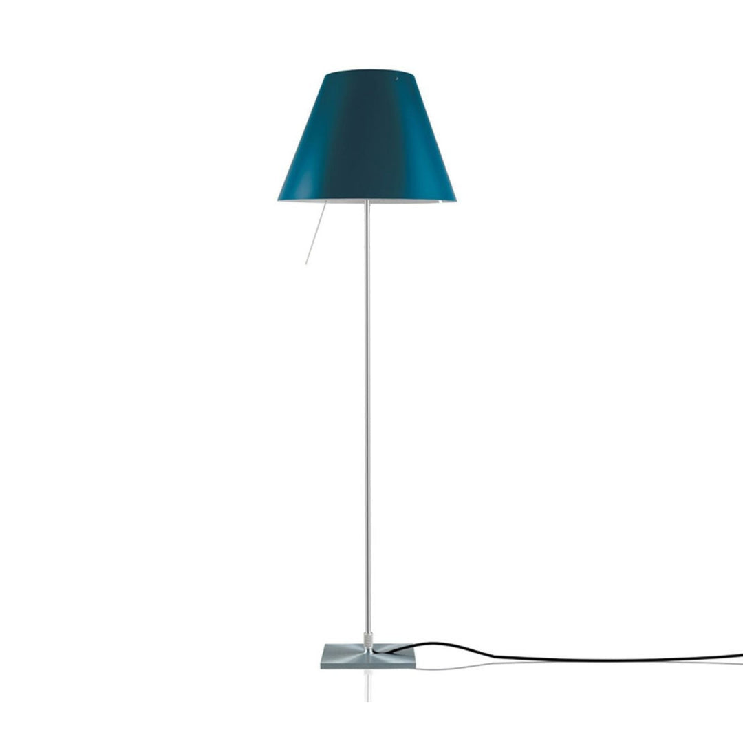 Costanza Floor Lamp Floor Lamps Luceplan Petroleum Blue On / Off Switch