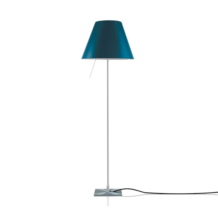 Costanza Floor Lamp Floor Lamps Luceplan Petroleum Blue On / Off Switch