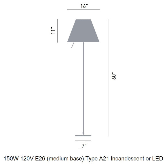 Costanza Floor Lamp Floor Lamps Luceplan