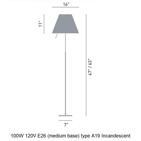 Costanza Floor Lamp Floor Lamps Luceplan