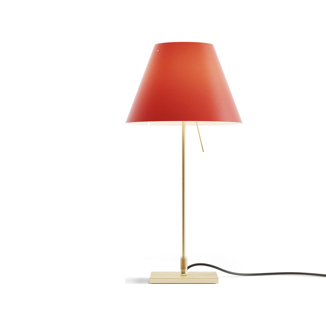 Costanza Table Lamp Table Lamps Luceplan Primary Red Brass