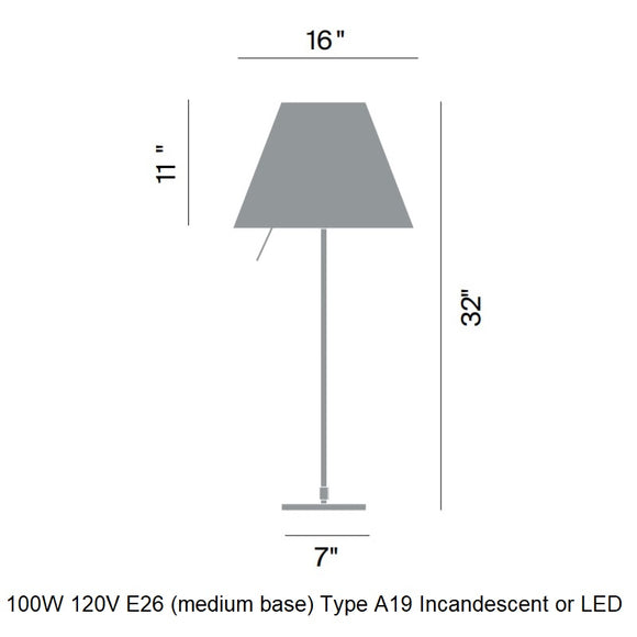 Costanza Table Lamp Table Lamps Luceplan