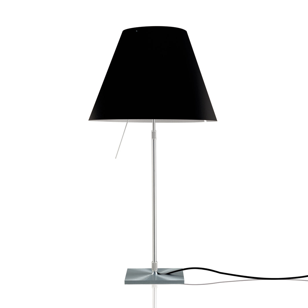 Costanza Table Lamp with Sensor Dimmer Table Lamps Luceplan Liquorice Black