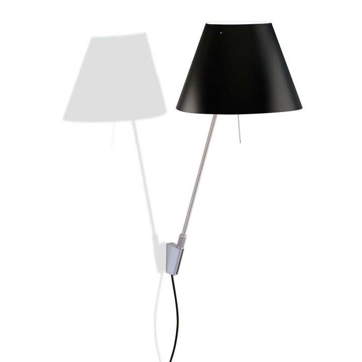 Costanzina Wall Sconce Wall Light Fixtures Luceplan Liquorice Black / Aluminum