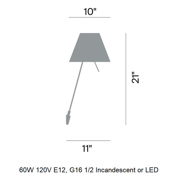 Costanzina Wall Sconce Wall Light Fixtures Luceplan