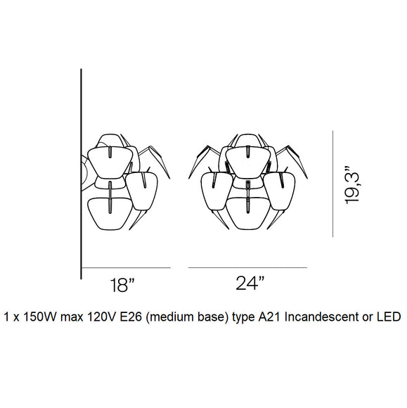 Hope Wall Sconce Wall Light Fixtures Luceplan