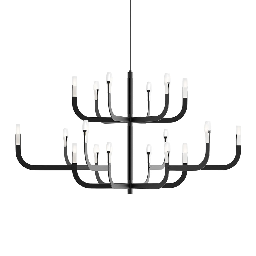 J-us LED Pendant Light Lighting Luceplan Black 3 Double Arms