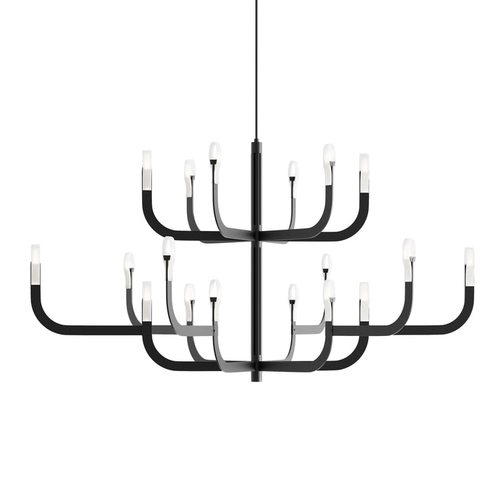 J-us LED Pendant Light Lighting Luceplan Black 3 Double Arms
