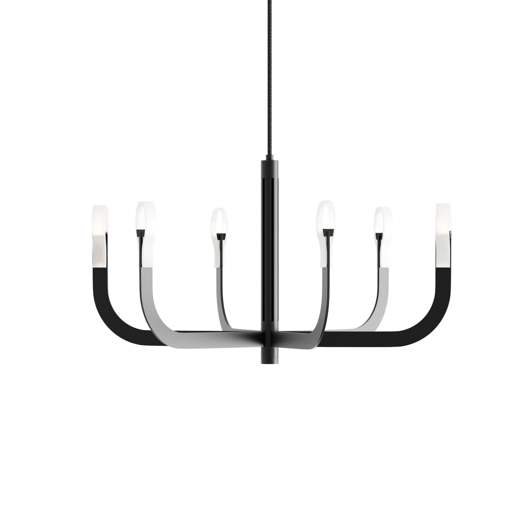 J-us LED Pendant Light Lighting Luceplan Black 6 Single Arms