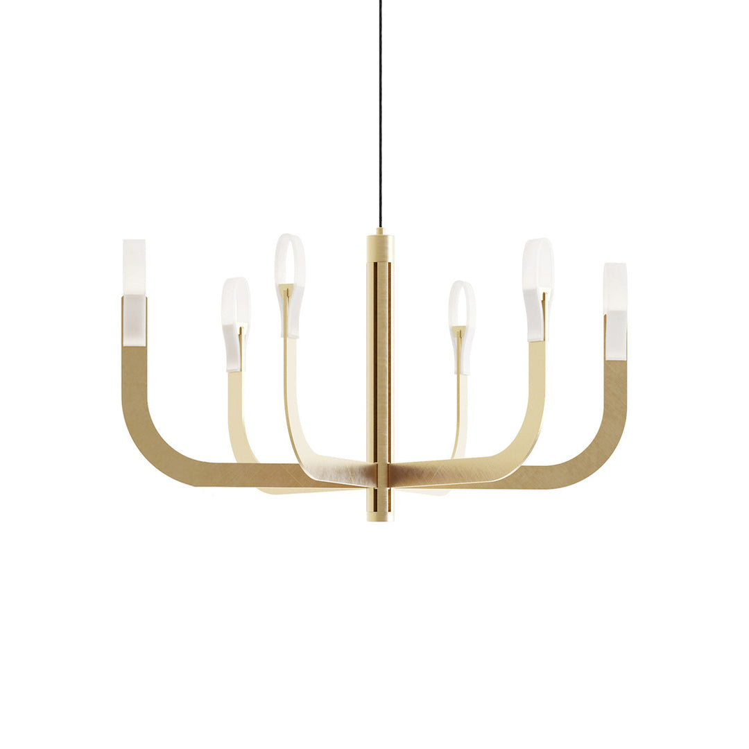J-us LED Pendant Light Lighting Luceplan Satin Gold 6 Single Arms