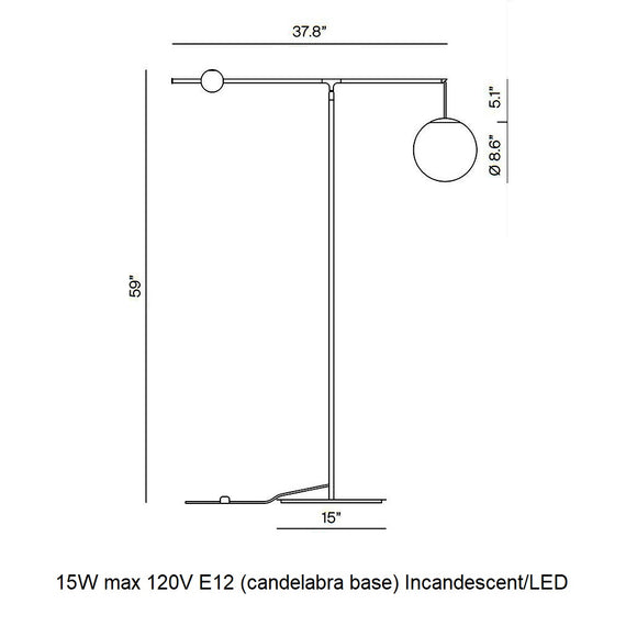 Malamata Adjustable Floor Lamp Floor Lamps Luceplan
