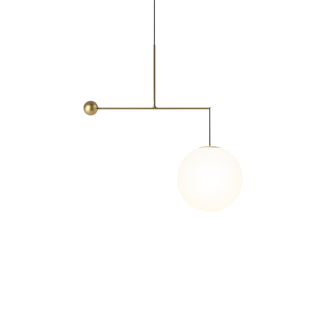 Malamata Adjustable Pendant Light Lighting Luceplan Brass Large: 46.9 in width