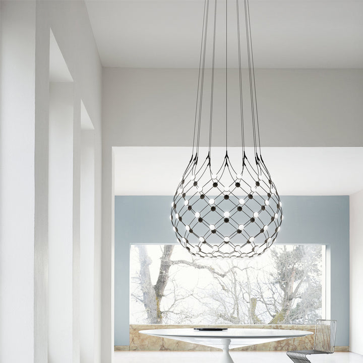 Mesh Suspension Light Lighting Luceplan Medium: 31.5 in diameter 36 in