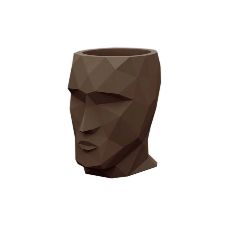 Adan Planter Outdoor Vondom Bronze Medium: 19.25 in width