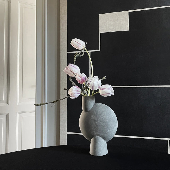 Sphere Vase Bubl, Medio - Dark Grey Vases 101 Copenhagen   