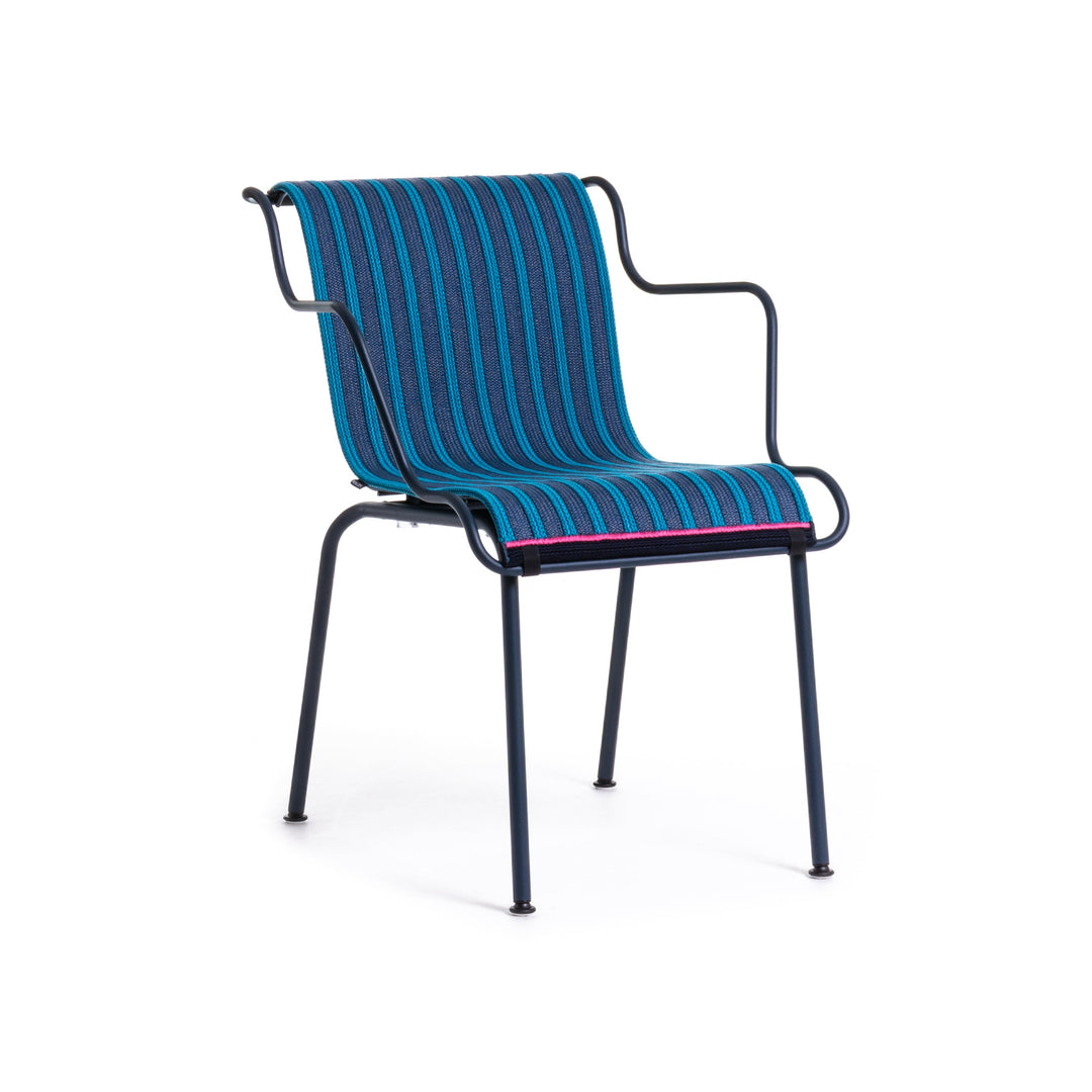 South Outdoor Stackable Armchair Chairs Magis Night Blue Blue / Light Blue