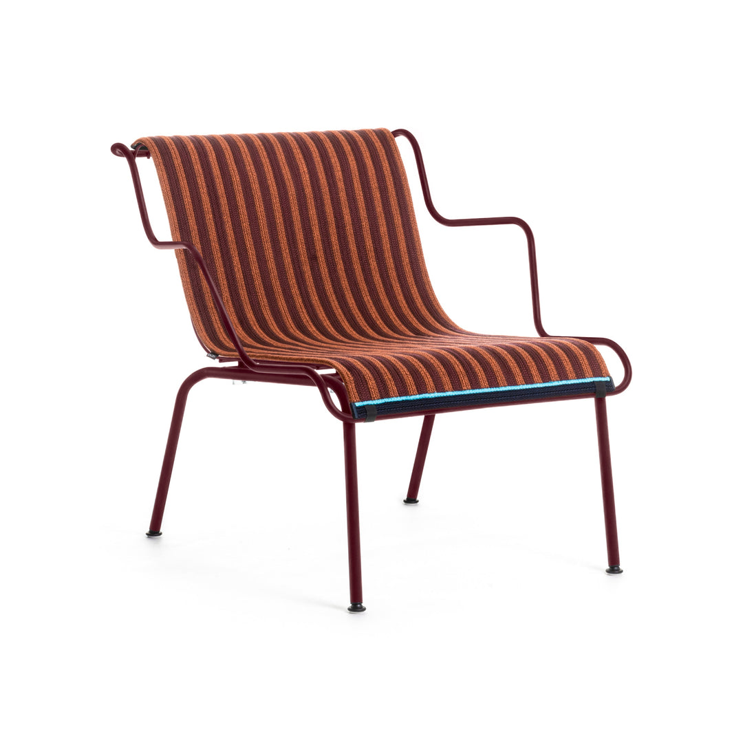 South Outdoor Stackable Lounge Armchair Outdoor Chairs Magis Bordeaux Red / Orange