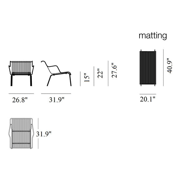 South Outdoor Stackable Lounge Armchair Outdoor Chairs Magis