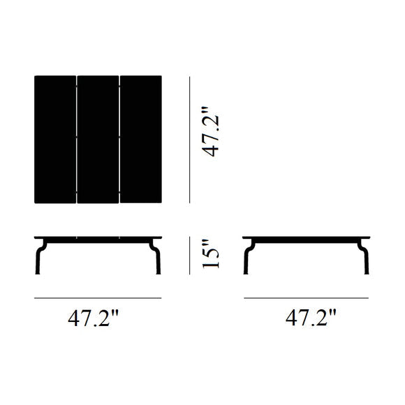 South Outdoor Stone Coffee Table Coffee Tables Magis