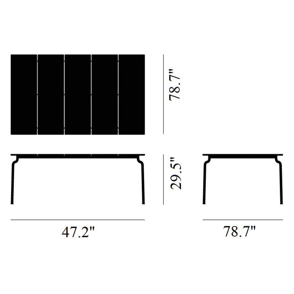 South Outdoor Teak Dining Table Tables Magis