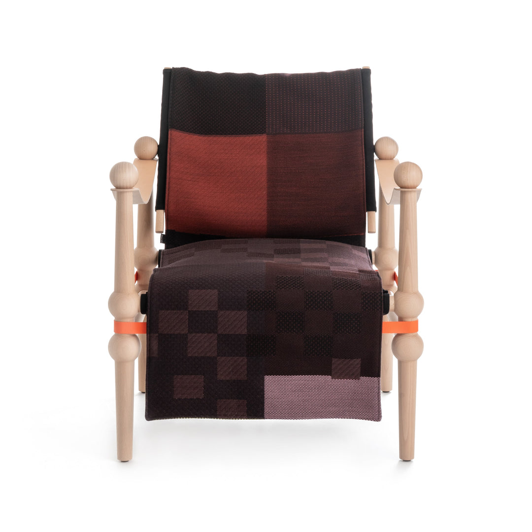 Twain Hella Low Lounge Chair Chairs Magis Torri Lana side A / Coral / Beech Natural