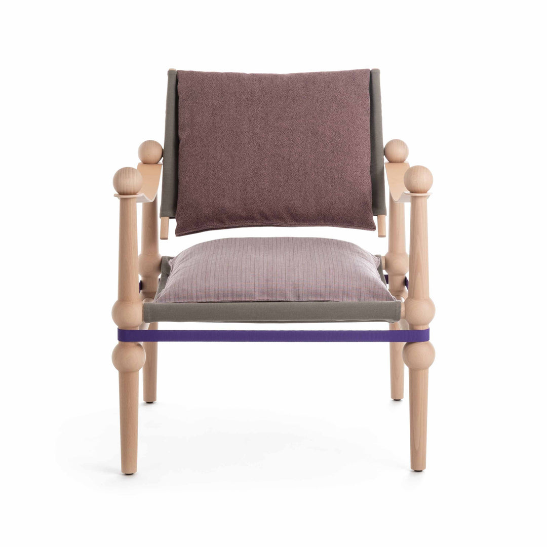 Twain Low Lounge Chair Chairs Magis Kvadrat Recheck 645 Kvadrat Melange Nap 651 / Beech Natural / Chair Only