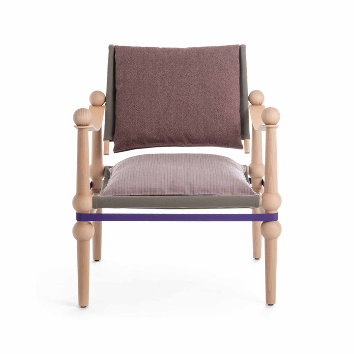 Twain Low Lounge Chair Chairs Magis Kvadrat Recheck 645 Kvadrat Melange Nap 651 / Beech Natural / Chair Only