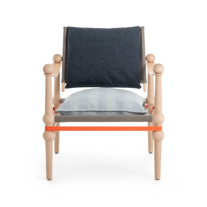 Twain Low Lounge Chair Chairs Magis Kvadrat Sacho Acca Stripe 0731 Kvadrat Melange Nap 791 / Beech Natural / Chair Only