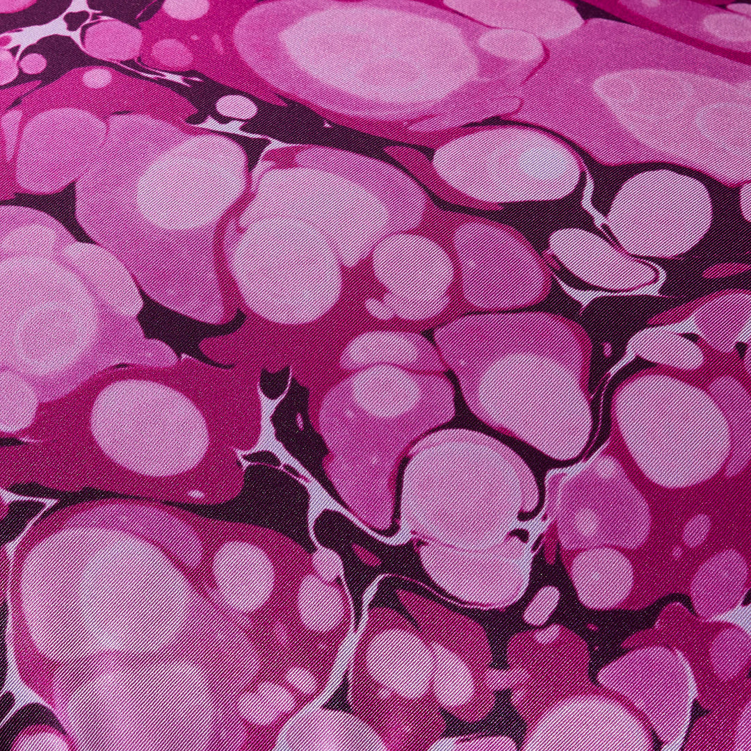 Marbleized Fuchsia Silk Pillow Jonathan Adler