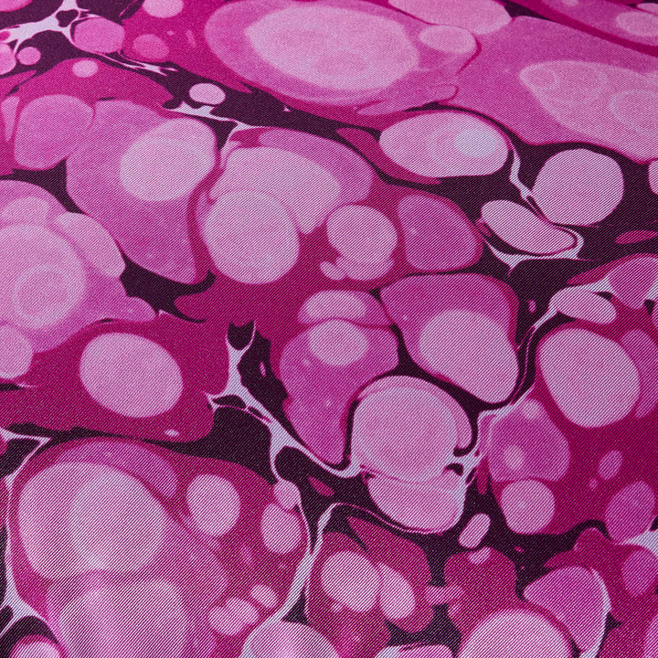 Marbleized Fuchsia Silk Pillow Jonathan Adler