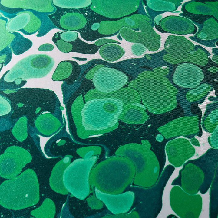 Marbleized Green Silk Pillow Jonathan Adler
