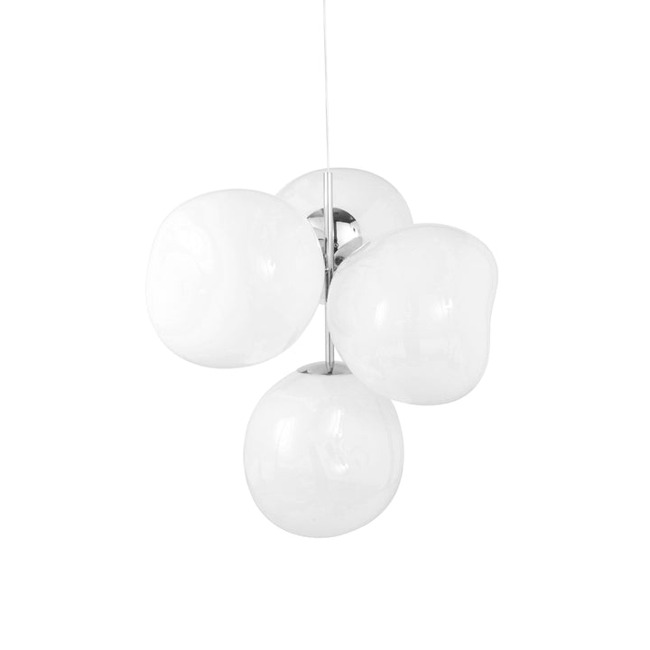 Melt Mini LED Chandelier Lighting Tom Dixon Opal / Silver