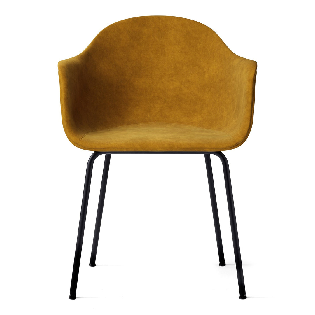 Harbour Upholstered Dining Chair Chairs Audo Copenhagen 1-3114-041 - Champion / Black Steel Steel Base Without Casters