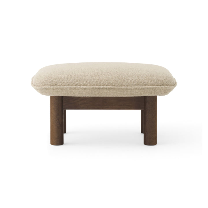Brasilia Ottoman Ottomans Audo Copenhagen 02 - Boucle Beige Dark Stained Oak