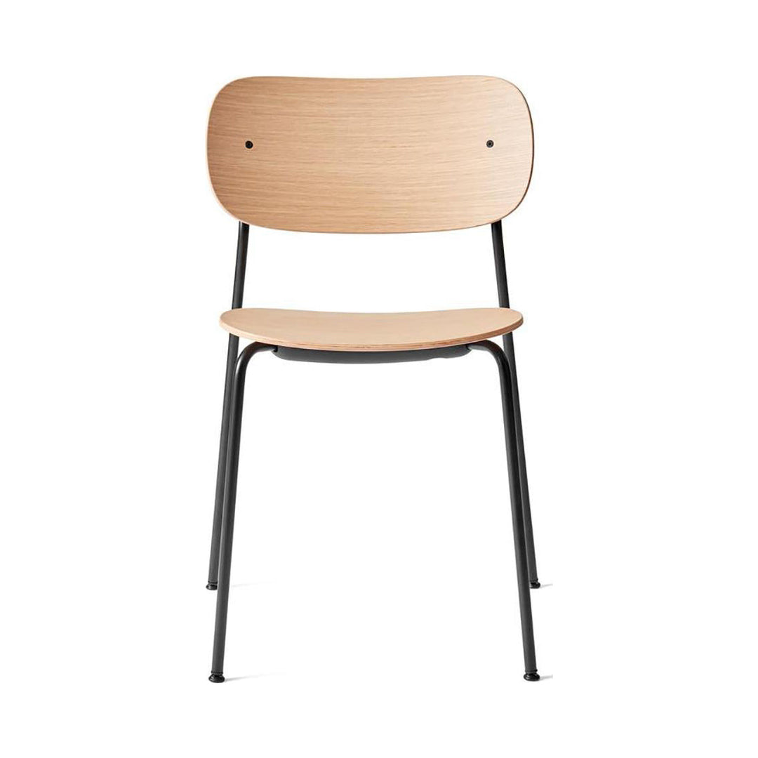 Co Dining Chair Chairs Audo Copenhagen Black Steel / Natural Oak Whitout Arm