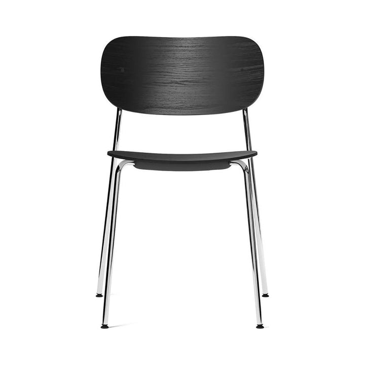 Co Dining Chair Chairs Audo Copenhagen Chrome / Black Oak Whitout Arm