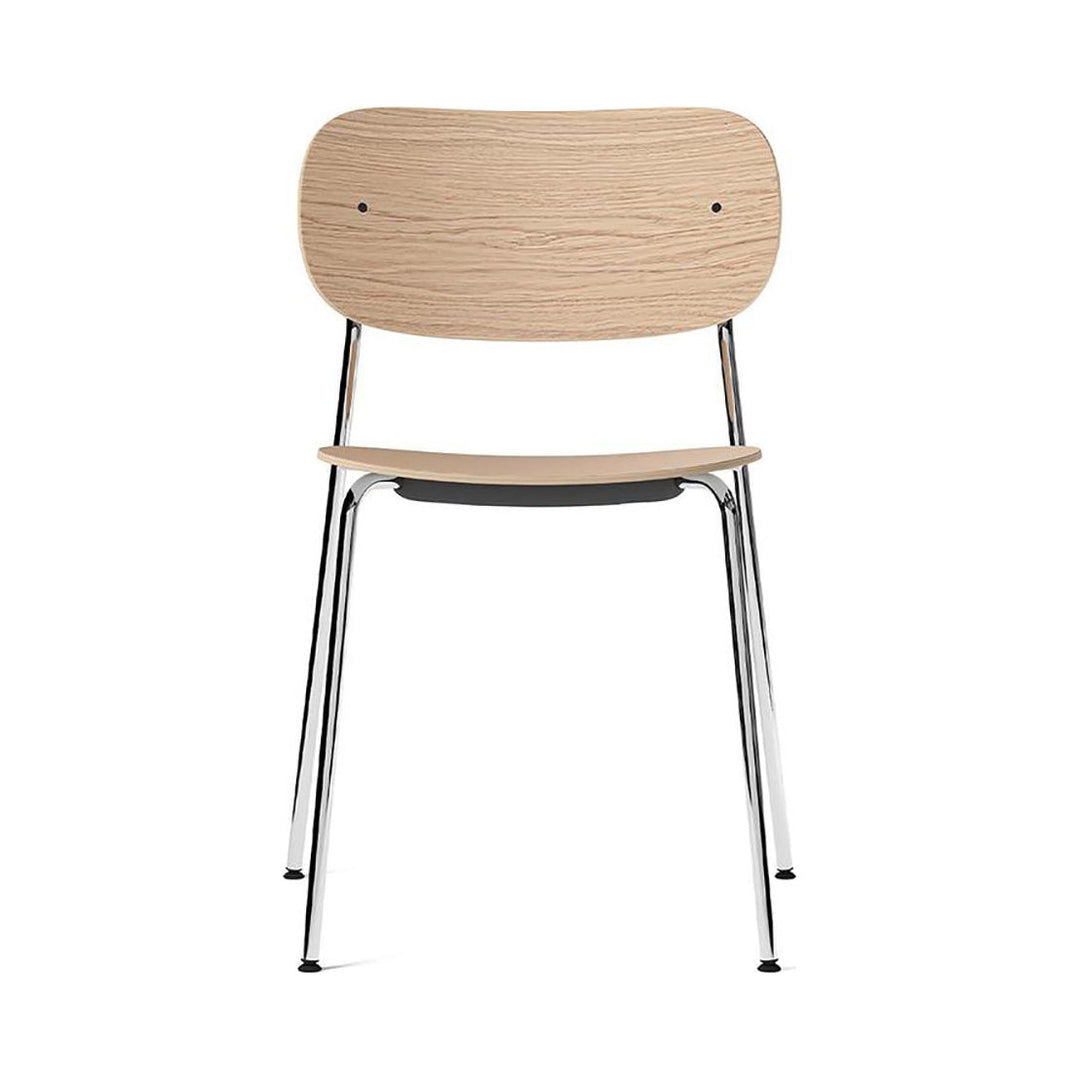 Co Dining Chair Chairs Audo Copenhagen Chrome / Natural Oak Whitout Arm