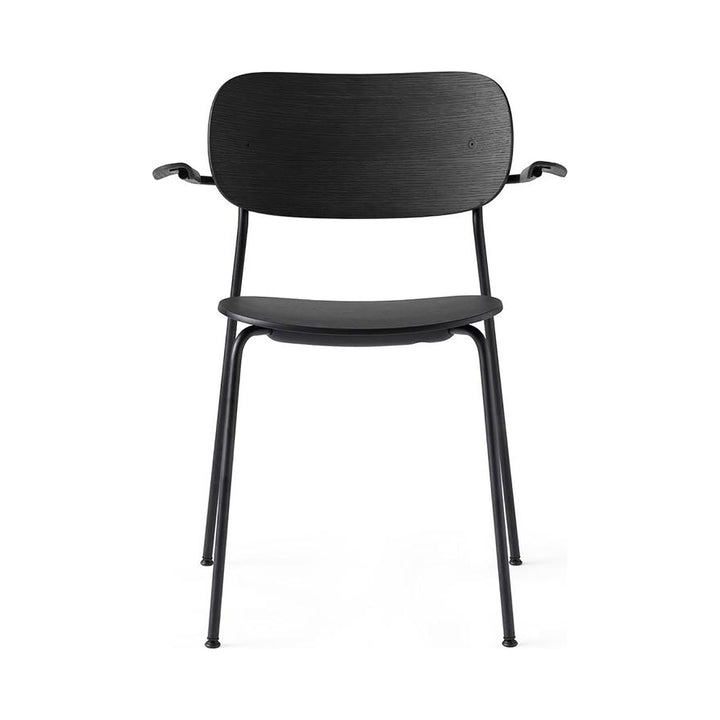 Co Dining Chair Chairs Audo Copenhagen Black Steel / Black Oak With Arm