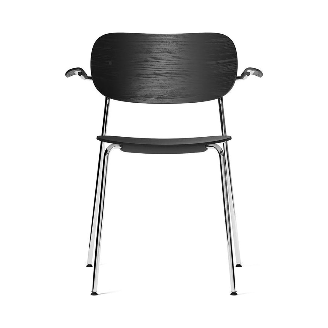 Co Dining Chair Chairs Audo Copenhagen Chrome / Black Oak With Arm