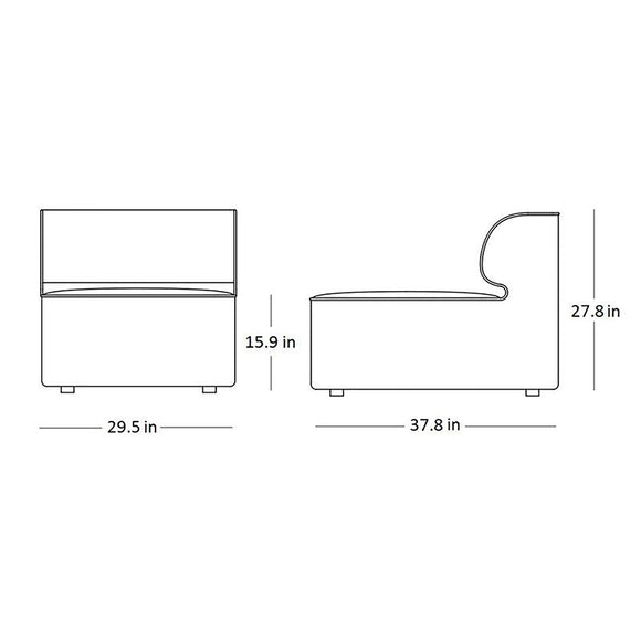Eave Modular Sofa Middle Piece Armless Sectional Sofas Audo Copenhagen