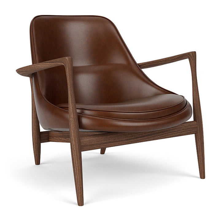 Elizabeth Lounge Chair Chairs Audo Copenhagen Walnut / 0329 - Dakar Leather Chair Only