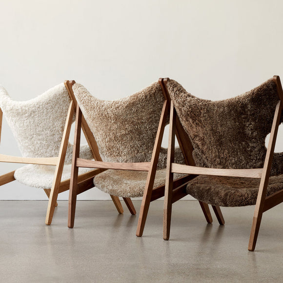 Knitting Lounge Chair Sheepskin Upholstery Chairs Audo Copenhagen