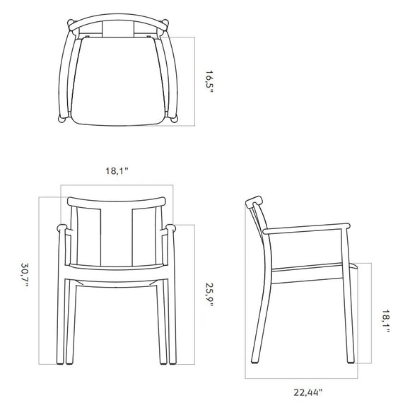 Merkur Dining Armchair Chairs Audo Copenhagen