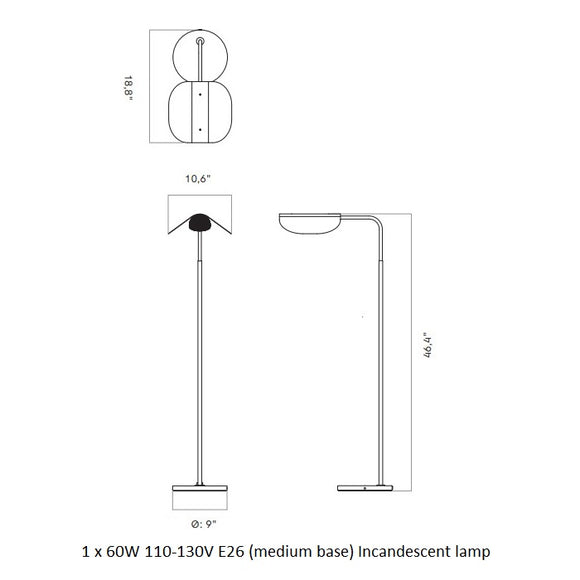 Wing Floor Lamp - Italian Luxury Interiors