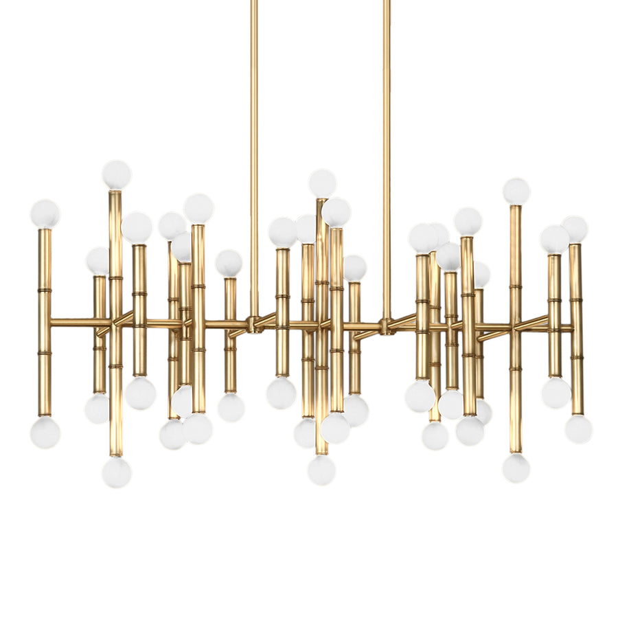 Meurice Rectangle Chandelier Jonathan Adler Brass