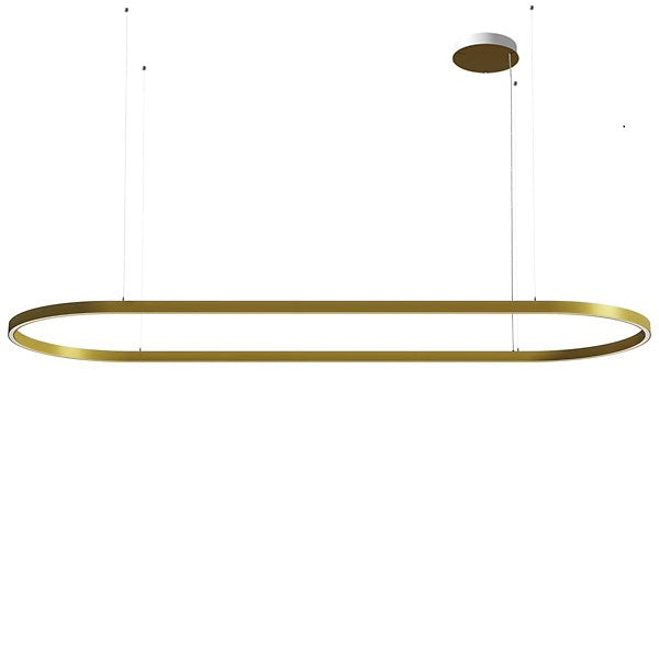 Zirkol Oval LED Pendant Light Lighting NEMO Gold Medium: 118 in W x 39.4 in D 2700K - Warm White