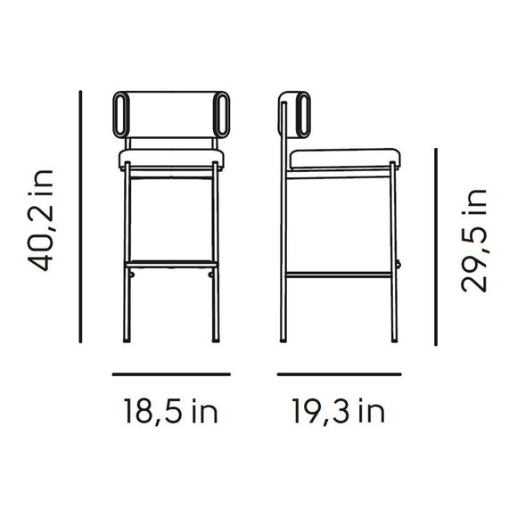 Amelie H75 M TS Bar Stool Furniture MIDJ