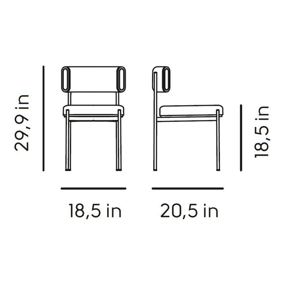 Amelie S M TS Dining Chair Chairs MIDJ