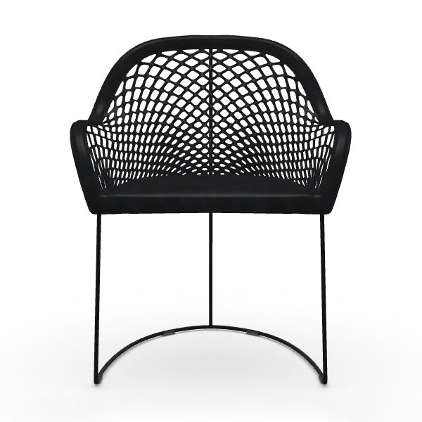 Guapa P M CU Dining Armchair Chairs MIDJ Tuscan Hide Black C3N4 / Graphite EG